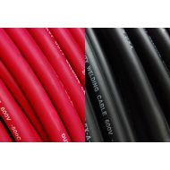 Temco TEMCo WC0193-150 (75 Blk, 75 Red) 4 Gauge AWG Welding Lead & Car Battery Cable Copper Wire BLACK + RED | MADE IN USA
