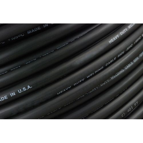  Temco TEMCo WC0225-100 ft 1 Gauge AWG Welding Lead & Car Battery Cable Copper Wire BLACK | MADE IN USA