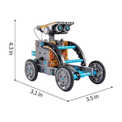  TEMI STEM Solar Robot Kit for Kids, 12-in-1 Educational STEM Science Experiment Toys, Solar Powered Building Kit DIY for 8 9 10 11 12 13 Years Old Kids Boys & Girls