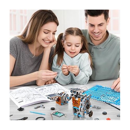  TEMI STEM Solar Robot Kit for Kids, 12-in-1 Educational STEM Science Experiment Toys, Solar Powered Building Kit DIY for 8 9 10 11 12 13 Years Old Kids Boys & Girls