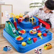 TEMI Kids Race Track Toys for Boy, Car Adventure Toy for 3 4 5 6 7 Years Old Boys Girls, Puzzle Rail Car, City Rescue Playsets Magnet Toys 3 Mini Cars, Preschool Educational Car Games Gift Toys