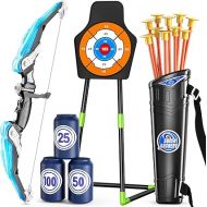 TEMI Bow and Arrow Set 4-8,Kids Archery Set with LED Lights Includes 10 Suction Cup, Quivers & Standing Target, Outdoor Toys for Boys & Girls Ages 3-12 Years Old