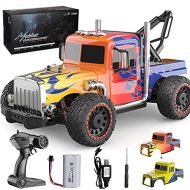 TEMI Hobby Grade 1:16 Scale Remote Control Car,4WD High Speed 40 Km/h All Terrains Electric Toy Off Road RC Monster Vehicle Truck Crawler with Extra Shell Rechargeable Battery for