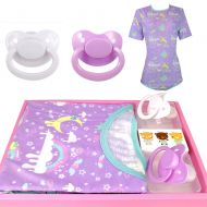 TEN@NIGHT Ageplay Purple Bodysuit Onesie with 2 Adult Pacifier