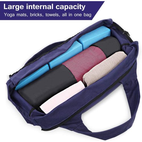  [아마존베스트]TENDYCOCO Yoga Mat Bag Large Yoga Mat Carry Bag with Side Pockets and Zips - Purple