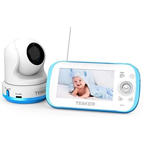  [아마존핫딜][아마존 핫딜] TENKER Video Baby Monitor with Camera and Audio, Baby Monitor with Night Vision, 4.3-Inch LCD Screen, 270°Pan-Tilt-Zoom, VOX, Lullaby, Two Way Talk (Monitor)