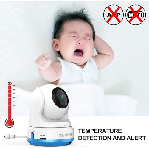  [아마존핫딜][아마존 핫딜] TENKER Video Baby Monitor with Camera and Audio, Baby Monitor with Night Vision, 4.3-Inch LCD Screen, 270°Pan-Tilt-Zoom, VOX, Lullaby, Two Way Talk (Monitor)