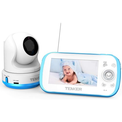  [아마존핫딜][아마존 핫딜] TENKER Video Baby Monitor with Camera and Audio, Baby Monitor with Night Vision, 4.3-Inch LCD Screen, 270°Pan-Tilt-Zoom, VOX, Lullaby, Two Way Talk (Monitor)