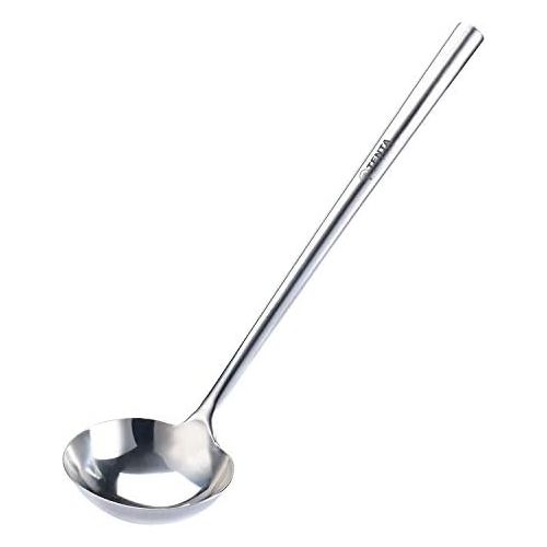  TENTA Kitchen Tenta Kitchen Professional Large Stainless Steel Serving Ladle Spoon - Gravy Ladle Soup Spoon For School Canteen,Hotel Kitchen,Restaurant (3.86x17)