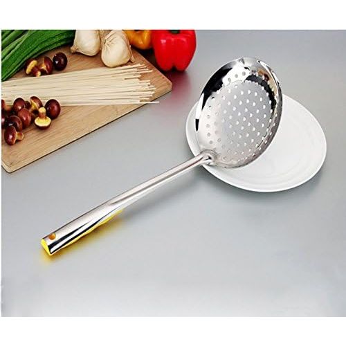  TENTA Kitchen Tenta Kitchen Dia 12CM Stainless Steel Skimmer/Slotted Spoon/Strainer Ladle With ABS Plastic Heat Resistant Handle