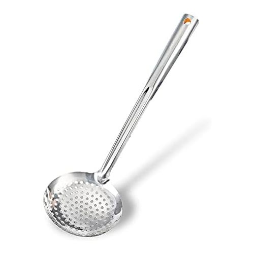  TENTA Kitchen Tenta Kitchen Dia 16CM Stainless Steel Skimmer/Slotted Spoon/Strainer Ladle With ABS Plastic Heat Resistant Handle