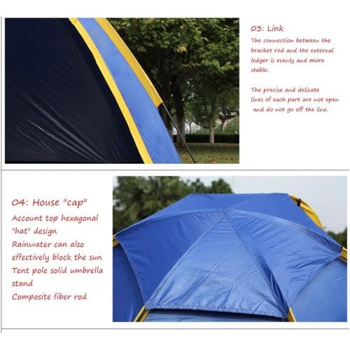  TENT-Z Familien Zelt Pop up Zelt fuer Camping Camping Wandern Zelte Hexagon-Mehrpersonenzelt， fuer Trekking, Camping, Outdoor, Festival mit kleinem Packmass, einfacher Aufbau, Wasserd