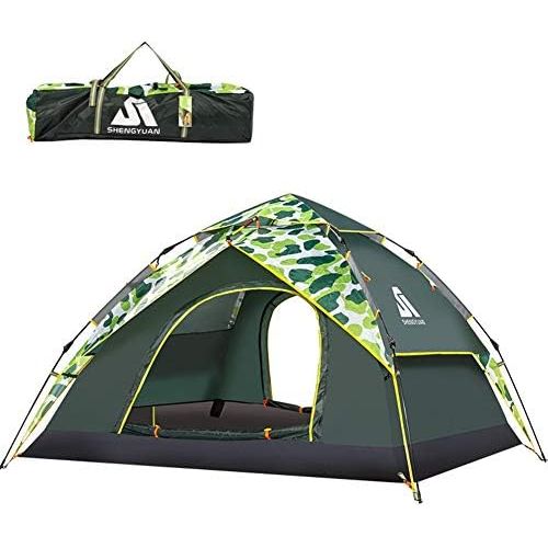  Marke: TENT-Z TENT-Z Doppelschicht-Hydraulik Zelt - Doppeltuer-Zelt fuer 3-4 Personen mit automatischer Reise Zelt，Verwendet in Parks, Camping, Strande, Picknicks, Angeln，200 * 230 * 140cm