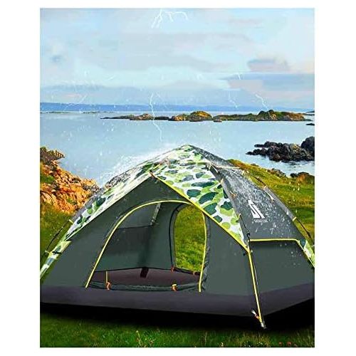  Marke: TENT-Z TENT-Z Doppelschicht-Hydraulik Zelt - Doppeltuer-Zelt fuer 3-4 Personen mit automatischer Reise Zelt，Verwendet in Parks, Camping, Strande, Picknicks, Angeln，200 * 230 * 140cm