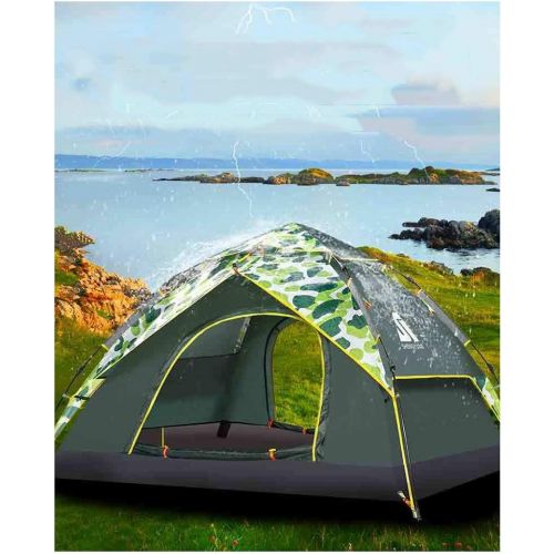  Marke: TENT-Z TENT-Z Doppelschicht-Hydraulik Zelt - Doppeltuer-Zelt fuer 3-4 Personen mit automatischer Reise Zelt，Verwendet in Parks, Camping, Strande, Picknicks, Angeln，200 * 230 * 140cm