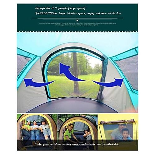  TENT-Z Pop Up for Camping Tent Outdoor Curtain Waterproof Tent Beach Shelter Pop-Up Beach Shelter Pop-Up for Outdoor Sports Camping Hiking Travel Beach 2-4 Person 2.45 x 1.5 x 1.05