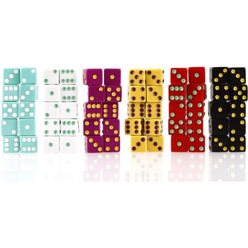  TENZI Party Pack Dice Game Bundle with 77 Ways to Play A Fun, Fast Frenzy for The Whole Family - 6 Sets of 10 Colored Dice - Colors May Vary