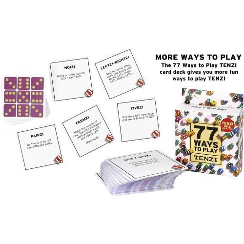  TENZI Party Pack Dice Game Bundle with 77 Ways to Play A Fun, Fast Frenzy for The Whole Family - 6 Sets of 10 Colored Dice - Colors May Vary