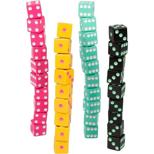  TENZI Dice Party Game - A Fun, Fast Frenzy for The Whole Family - 4 Sets of 10 Colored Dice with Storage Tube - Colors May Vary