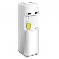 TERA COSTWAY Water Cooler Dispenser 5 Gallon Top Loading Freestanding Water Dispenser with Hot and Cold Water, Perfect for Home and Office (White)