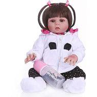 TERABITHIA 18inch 47cm Cute Preemie Anatomically Correct Waterproof Soft Silicone Vinyl Full Body Reborn Baby Dolls That Look Real and Feel Real