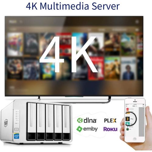  TERRAMASTER F5-221 NAS 5-Bay Cloud Storage Apollo J3355 Dual Core 2.0GHz Plex Media Server Network Storage (Diskless)