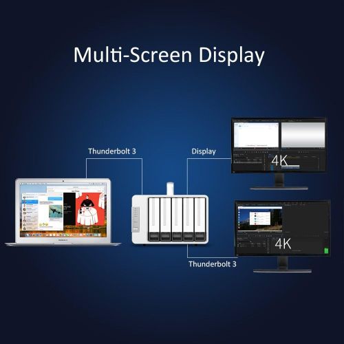  TERRAMASTER D5 Thunderbolt 3 Professional-Grade 5-Bay External Hard Drive Enclosure RAID 0/RAID1/RAID5/RAID10/JBOD Hard Disk RAID Storage (Diskless)