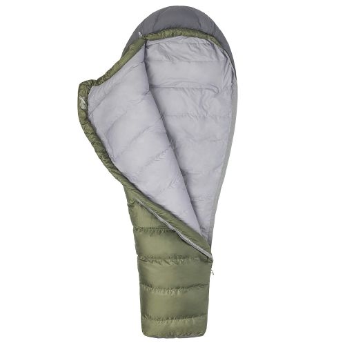  TETON Marmot Ironwood 30 Long Mummy Lightweight Sleeping Bag, 30-Degree Rating, Bomber Green/Steel Onyx