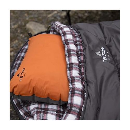  TETON Sports Fahrenheit XXL, -25, 20, and 0 Degree Sleeping Bag for Adults; Warm Cotton Lining for Camping in Comfort, All Weather Sleeping Bags