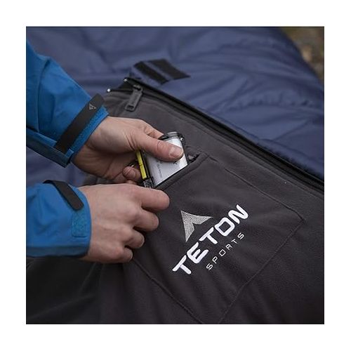  TETON Sports -10 Degree and 0 Degree Sleeping Bag for Adults, Great for All Weather Camping, Hunting, Versatile Outdoor Sleeping Bag, Lightweight, Warm, Comfortable, Compression Sack Included