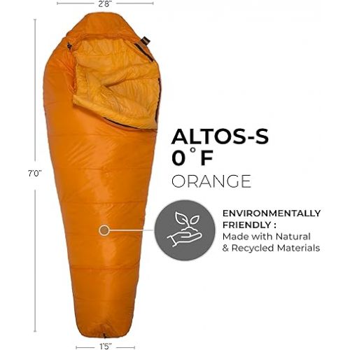  TETON Sports ALTOS, 20 Degree and 0 Degree Sleeping Bag for Adults, Lightweight Warm Mummy Sleeping Bag for Camping, Hiking, Backpacking