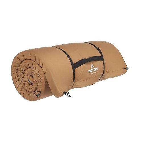  TETON Sports Canvas Camp Pad, Sleeping Pad for Car Camping, Brown