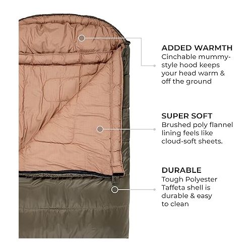  TETON Sports Celsius XL Sleeping Bags. Durable and warm Sleeping Bag for adults and kids. Camping made easy….and warm. Compression Sack included