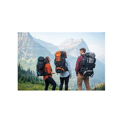  TETON 65L Scout Internal Frame Backpack for Hiking, Camping, Backpacking, Rain Cover Included