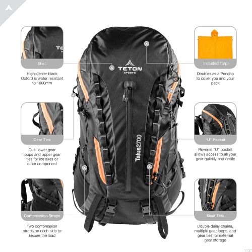  Teton Sports Ultralight Plus Backpacks; Lightweight Hiking Backpack for Camping, Hunting, Travel, and Outdoor Sports