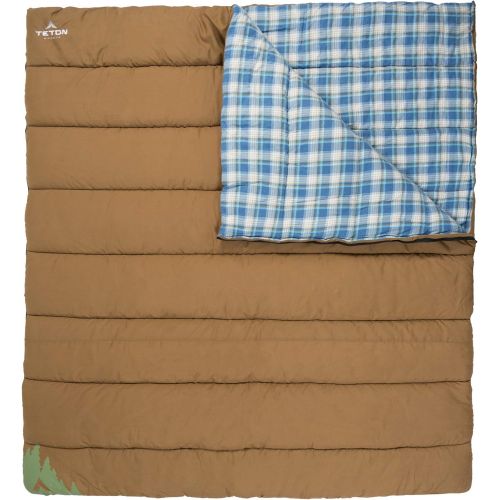  TETON Sports Evergreen Canvas Sleeping Bag; Warm and Comfortable Sleeping Bag Great for Camping or Hunting; Mild Weather Sleeping Bag Perfect for a Family Campout in the Backyard o