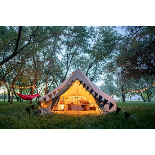  TETON Sports Sierra Canvas Tent; Waterproof Bell Tent for Family Camping in All Seasons