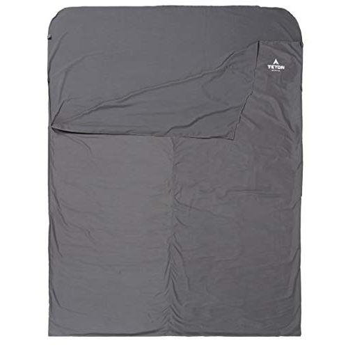  TETON Sports Sleeping Bag Liner; A Clean Sheet Set Anywhere You Go; Perfect for Travel, Camping, and Anytime You’re Away from Home Overnight; Machine Washable; Travel Sheet Set for