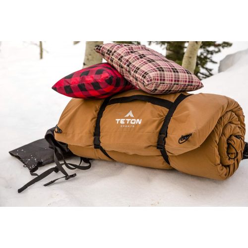  TETON Sports Universal Camp Pad; Sleeping Pad for Car Camping , Brown, Universal/80 x 30 x 2