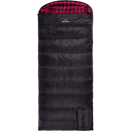  [무료배송] 테톤 스포츠 슬리핑백 캠핑장비 캠핑 침낭 TETON Sports 101R Celsius XXL -18C/0F Sleeping Bag; 0 Degree Sleeping Bag Great for Cold Weather Camping; Black, Right Zip