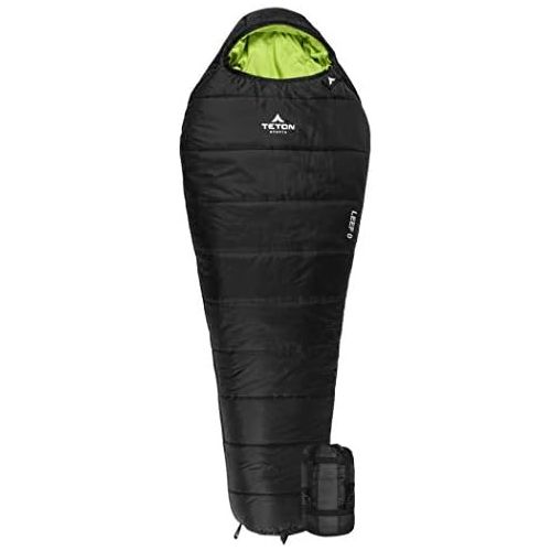  TETON Sports LEEF Lightweight Mummy Sleeping Bag; Great for Hiking, Backpacking and Camping; Free Compression Sack