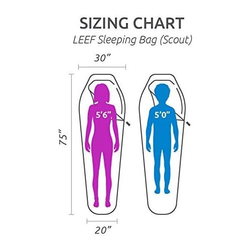  TETON Sports LEEF Lightweight Mummy Sleeping Bag; Great for Hiking, Backpacking and Camping; Free Compression Sack