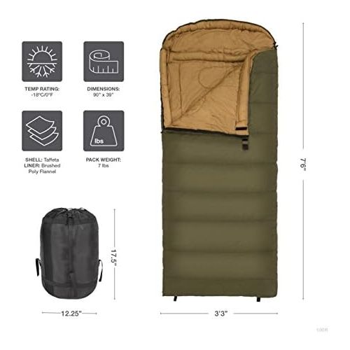  TETON Sports Celsius XXL Sleeping Bag; Great for Family Camping; Free Compression Sack