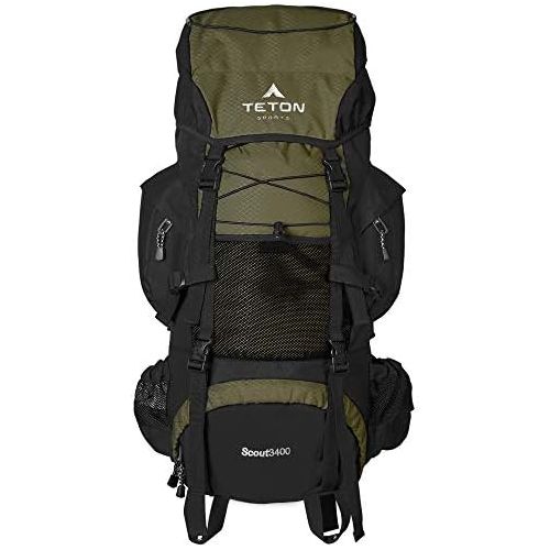  TETON Sports Scout 3400 Internal Frame Backpack; High-Performance Backpack for Backpacking, Hiking, Camping