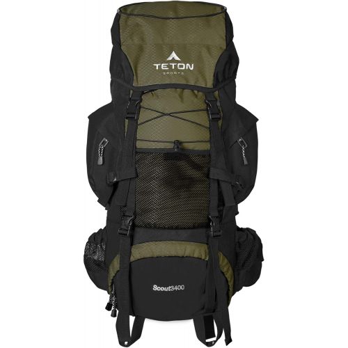  TETON Sports Scout 3400 Internal Frame Backpack; High-Performance Backpack for Backpacking, Hiking, Camping