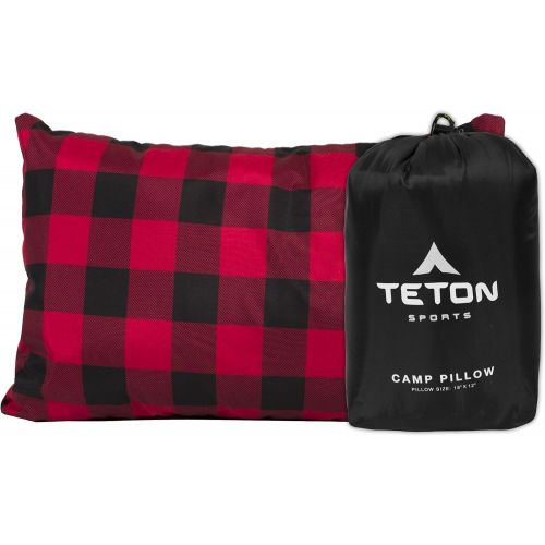  TETON Sports Camp Pillow; Great for Travel, Camping and Backpacking; Washable,