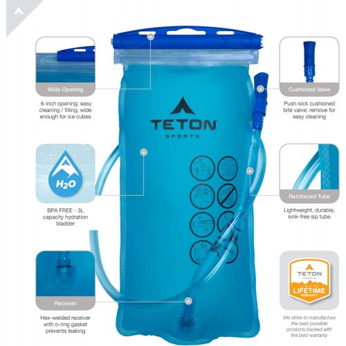  TETON Sports Hydration Bladder; BPA Free Water Reservoir; Easy to Refill and Clean