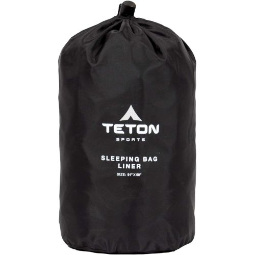  TETON Sports Sleeping Bag Liner; A Clean Sheet Set Anywhere You Go; Perfect for Travel, Camping, and Anytime You’re Away from Home Overnight; Machine Washable; Travel Sheet Set for