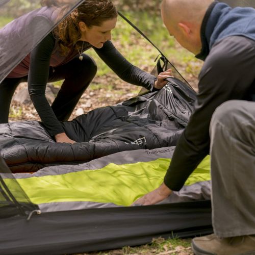  TETON Sports LEEF Lightweight Scout Mummy Sleeping Bag; Great for Hiking, Backpacking and Camping; Free Compression Sack: Black