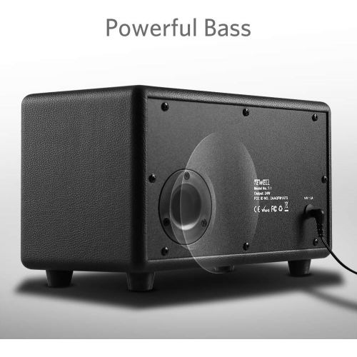  [아마존베스트]TEWELL Bluetooth Speaker with HD 24W Audio, Extended Bass and Treble, Knob for Volume Control, Toggle Switch and 3.5mm AUX Input